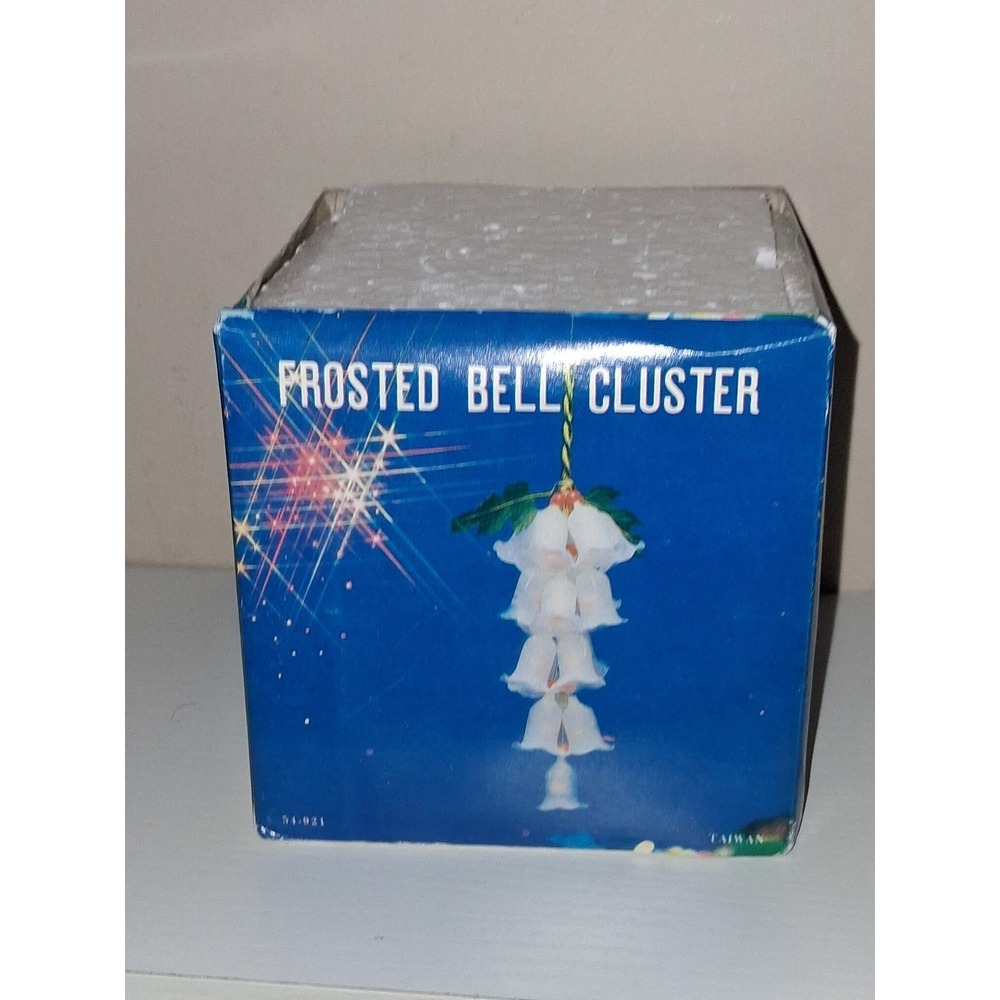Vintage Frosted Bell Cluster Christmas Ornament‎ Decoration 18 Bells Taiwan